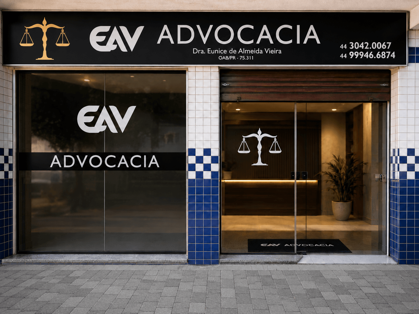Fachada da EAV Advocacia em Sarandi — PR